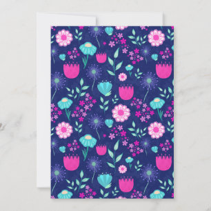 Cute floral pattern background invitation