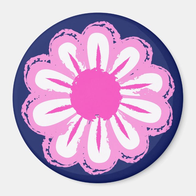 Cute floral pattern background magnet (Front)