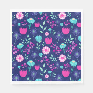 Cute floral pattern background napkin