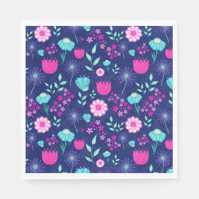 Cute floral pattern background napkin (Front)