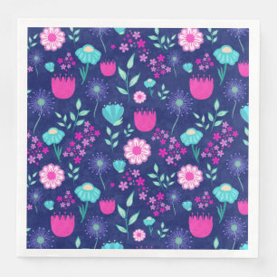 Cute floral pattern background napkin
