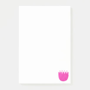 Cute floral pattern background post-it notes