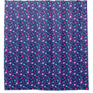Cute floral pattern background shower curtain
