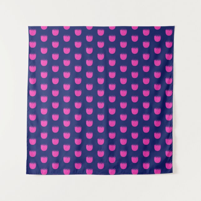 Cute floral pattern background tapestry (Front)