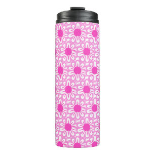 Cute floral pattern background thermal tumbler