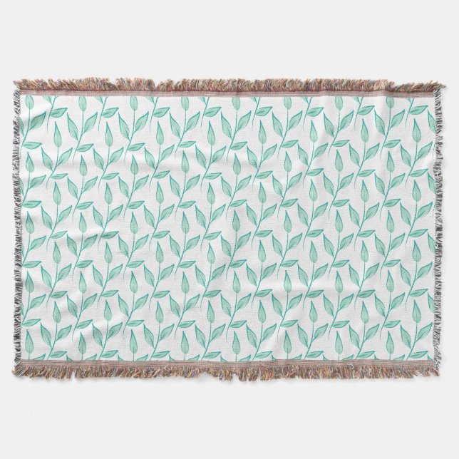 Cute floral pattern background throw blanket (Front)
