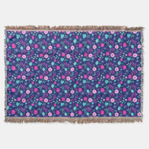 Cute floral pattern background throw blanket