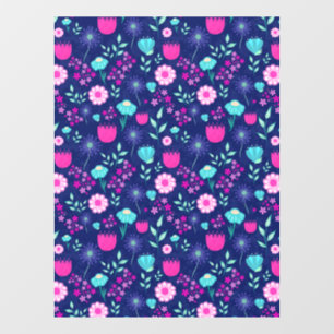 Cute floral pattern background window cling