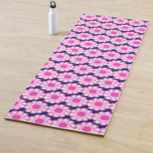 Cute floral pattern background yoga mat