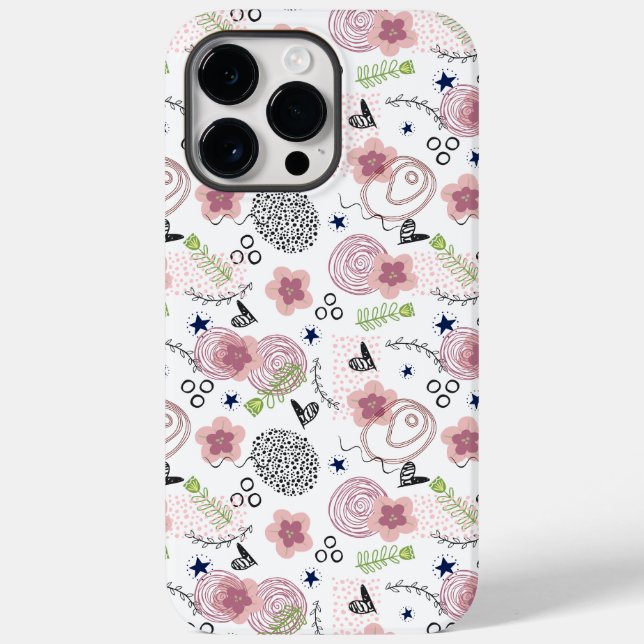 Cute Floral Pattern Case-Mate iPhone Case (Back)