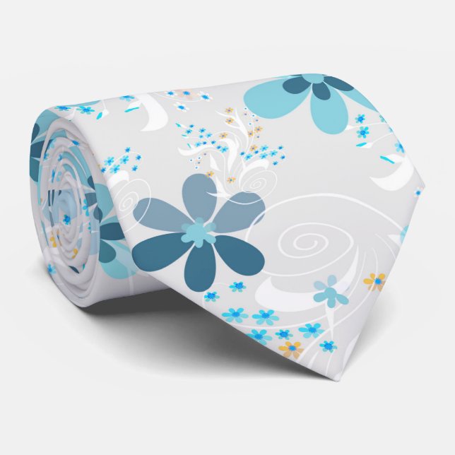 Cute floral pattern , flowers , floral pattern tie (Rolled)