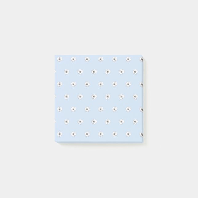 Cute floral Pattern light blue Post-it Notes (Front)
