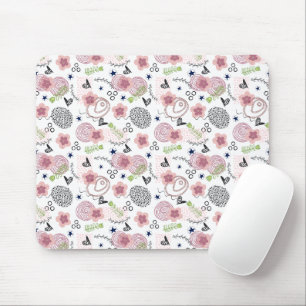 Cute Floral Pattern Mouse Mat