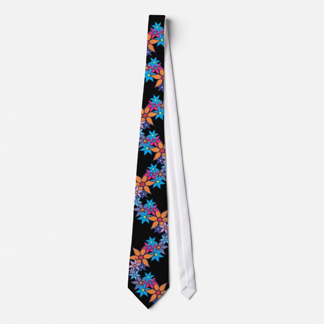 Cute Floral Pattern Tie (Front)