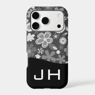 Cute Floral Pattern two letter monogram