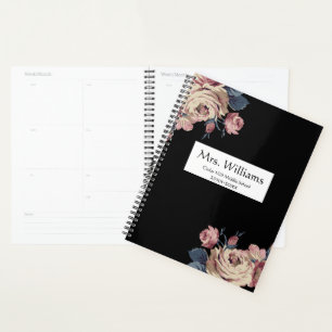 Cute Floral Personalised Teacher Planner