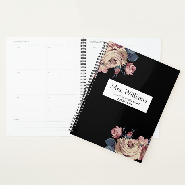 Cute Floral Personalised Teacher Planner (Display)