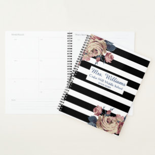 Cute Floral Personalised Teacher Planner