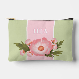 Cute floral pink and green small Bag for pens 