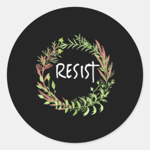 Cute Floral - Resist Classic Round Sticker