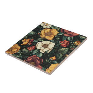 Cute Floral Rose Ceramic Tiles  For Bath Accent