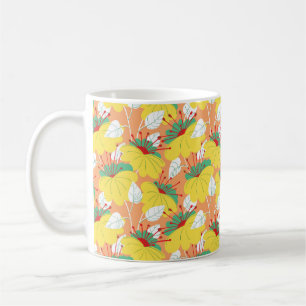 Cute floral seamless pattern. Background with hand Coffee Mug