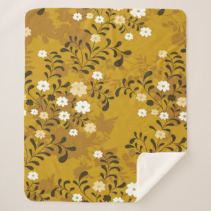 Cute floral seamless pattern on musterabstract,art sherpa blanket