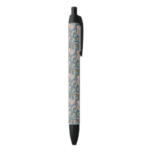 Cute Floral Sloth Pattern Black Ink Pen