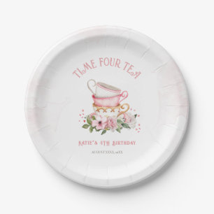 Cute Floral Teacups  Paper Plate