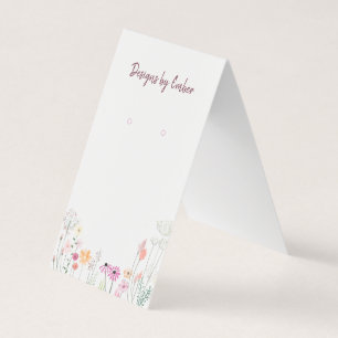 Cute Floral Tent-Folding Earring Display Card