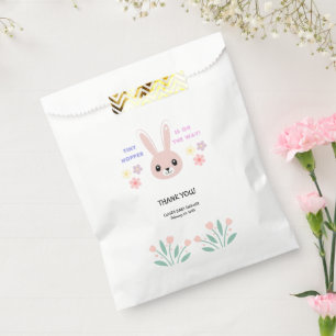 Cute Floral Tiny Hopper Bunny Baby Shower Favour Bags
