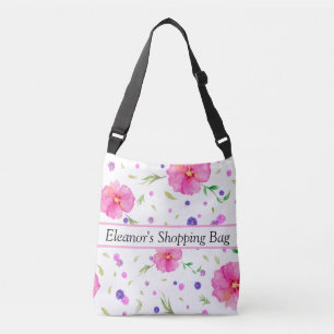 Cute Floral Tote Bag Custom Cross Body