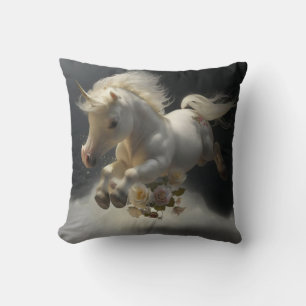Cute floral Unicorns flying little pony      Cushion