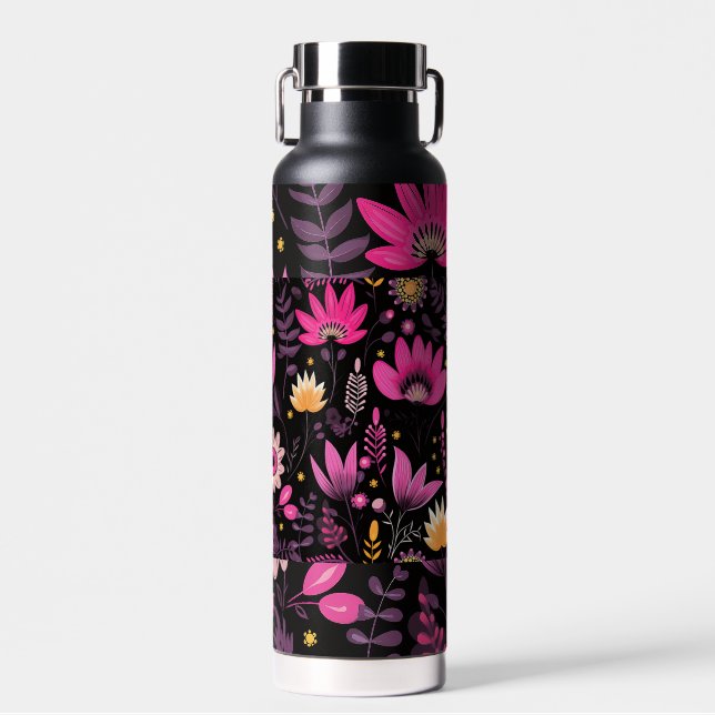 Cute Floral Water Bottle (Front)