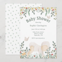 Cute Floral Watercolor Baby Shower