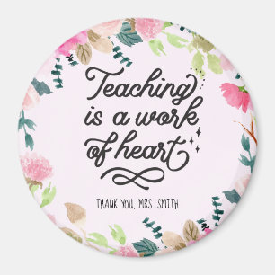 Cute Floral Watercolor Teacher Appreciation Magnet