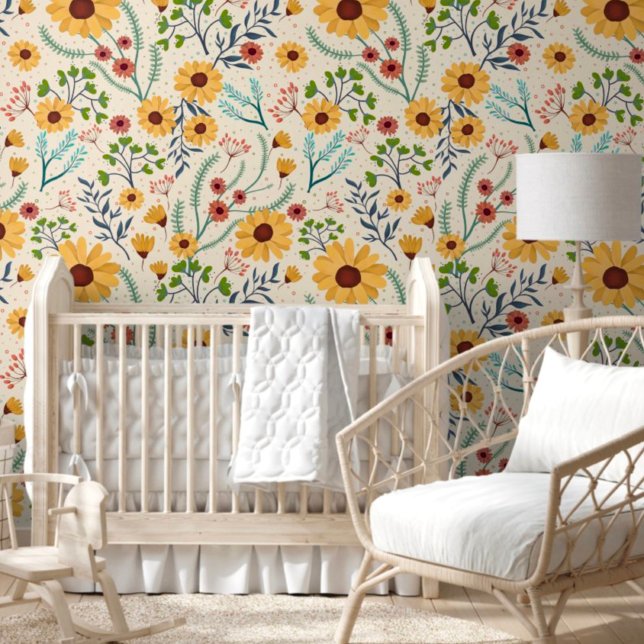 Cute Floral Whimsical Wildflower Pattern  Wallpaper (Creator Uploaded)