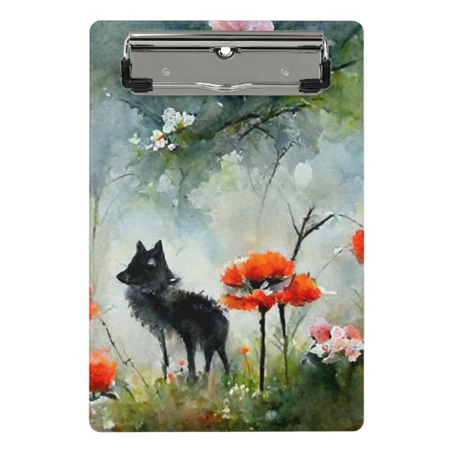 Cute floral wild animal  mini  clipboard (Front)