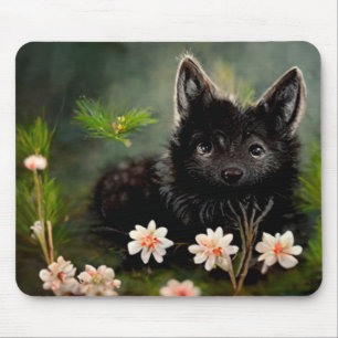 Cute floral wild animal   mouse mat