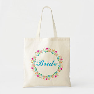 Cute Floral Wreath Summer Flowers Tote Bag