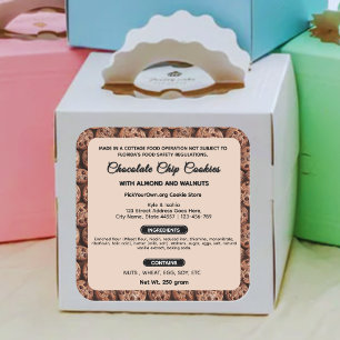 Cute Florida cottage food label Cookies