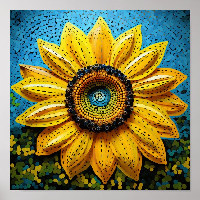 Cute Florist Nature Sunflower Poster (Front)