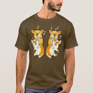 Cute Floss Dancing Corgi Puppies Dog Lover T-Shirt