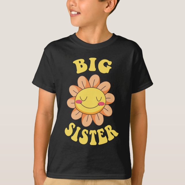 Cute Flower Big Sister T-Shirt (Front)