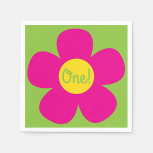 Cute Flower Birthday Party Napkin