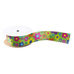 Cute Flower Birthday Party Satin Ribbon