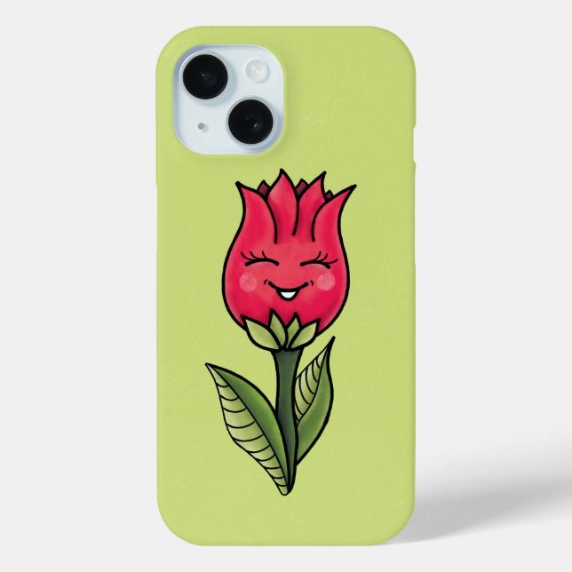 Cute Flower Character Girly Case-Mate iPhone Case (Back)