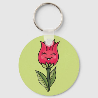 Cute Flower Character Girly Key Ring