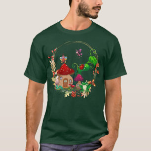 Cute Flower Cottagecore Aesthetic Mushroom Butterf T-Shirt