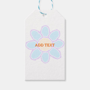  Cute Flower Drawing Custom Text Gift Tags